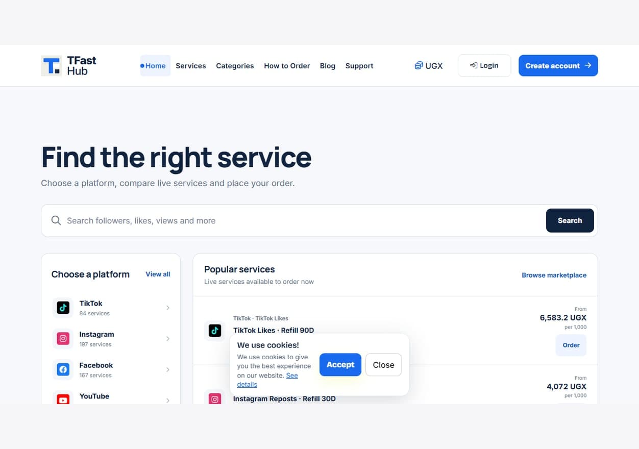 Official TFast project interface