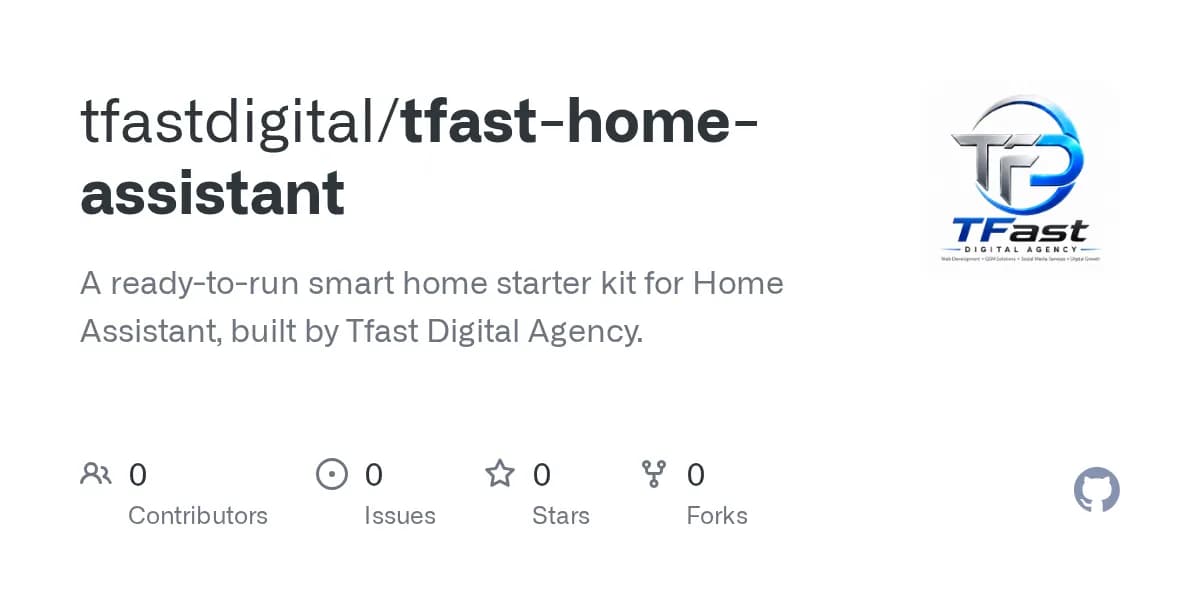 TFast Home Assistant Starter — GitHub repository card