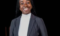 Professional woman in a dark suit