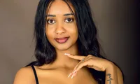 Woman photographed in a Kampala portrait studio