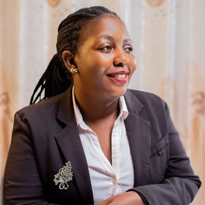Professional woman in smart office attire