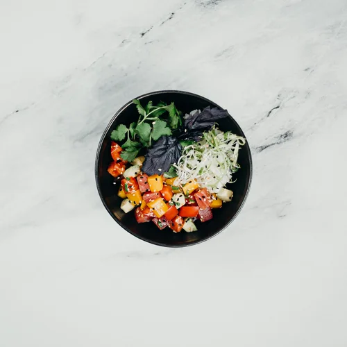 Fresh vegetable salad in a bowl