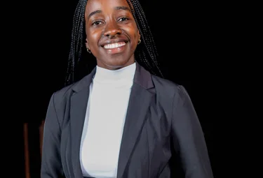 Professional woman in a dark suit