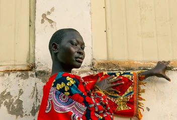 Fashion portrait in colourful African attire