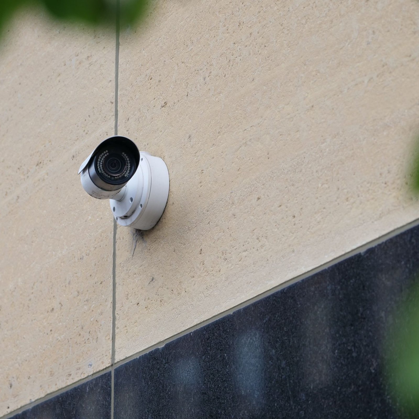 Wall-mounted CCTV security camera