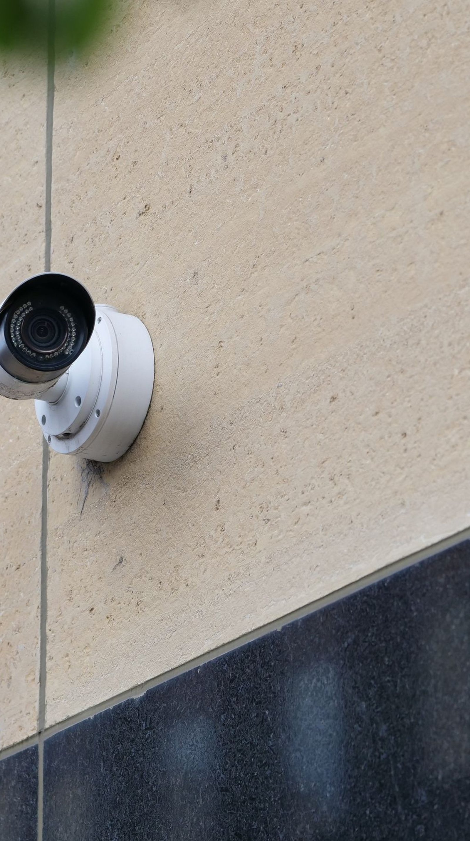 Wall-mounted CCTV security camera