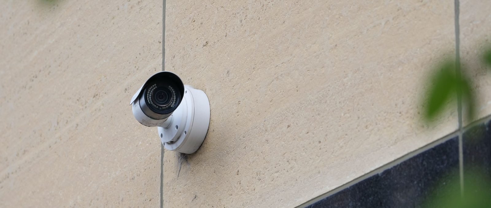 Wall-mounted CCTV security camera