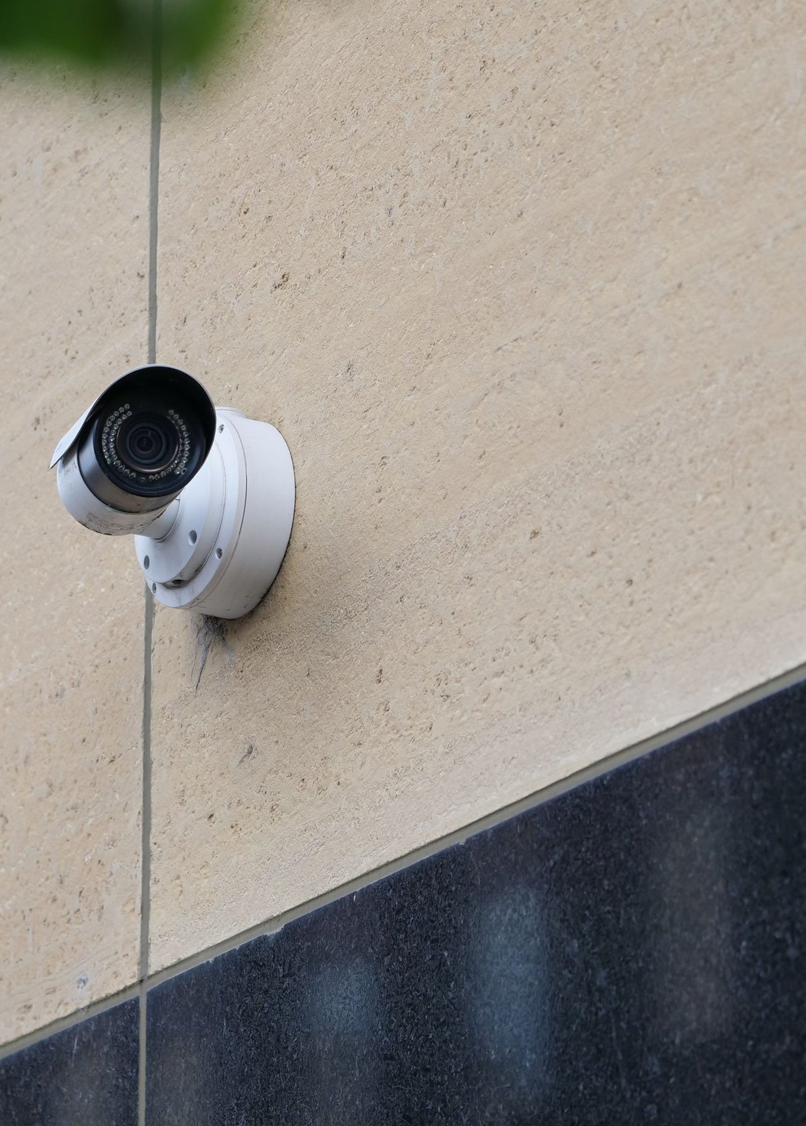 Wall-mounted CCTV security camera