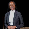 Professional woman in a dark suit
