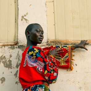 Fashion portrait in colourful African attire